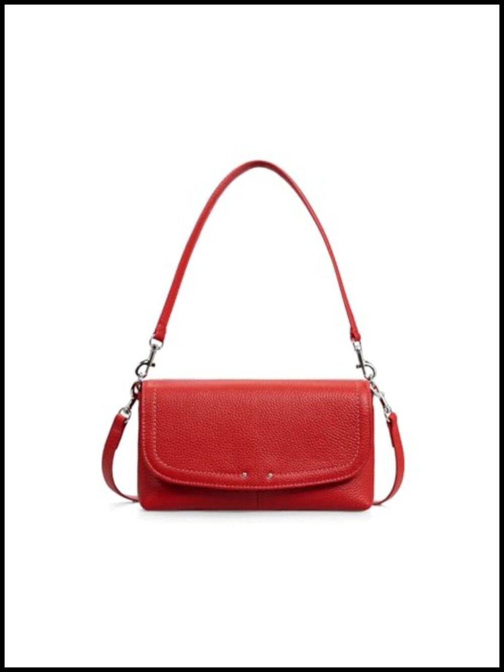 Genuine Leather Small Crossbody Bag RFID Clutch Purse Wallet 8 Card Slots
